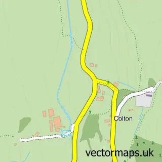 Street map sample of Colton, Cumbria