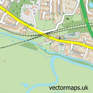 Street map sample of Colwich, Staffordshire