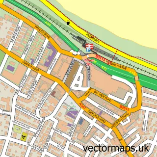 Street map sample of Colwyn Bay, Clwyd