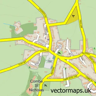 Street map sample of Combe St Nicholas, Somerset