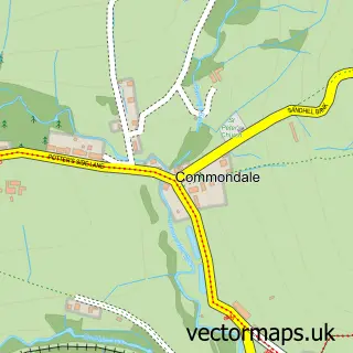 Street map sample of Commondale, North Yorkshire