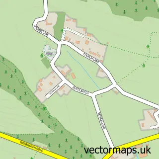Street map sample of Compton Bishop, Somerset