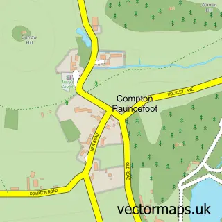 Street map sample of Compton Pauncefoot, Somerset
