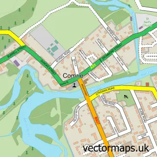 Street map sample of Comrie, Perth and Kinross
