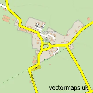 Street map sample of Condicote, Gloucestershire