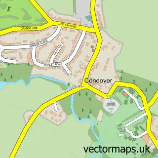 Street map sample of Condover, Shropshire