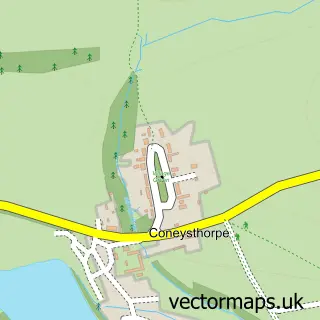 Street map sample of Coneysthorpe, North Yorkshire