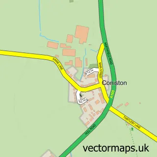 Street map sample of Coniston, East Riding of Yorkshire
