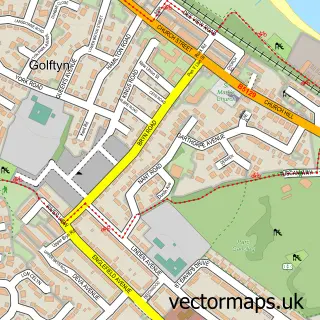 Street map sample of Connah's Quay, Clwyd