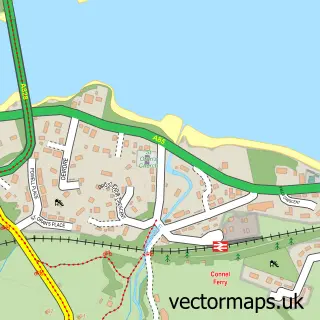 Street map sample of Connel, Argyll and Bute