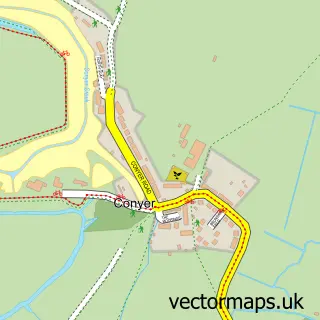 Street map sample of Conyer, Kent