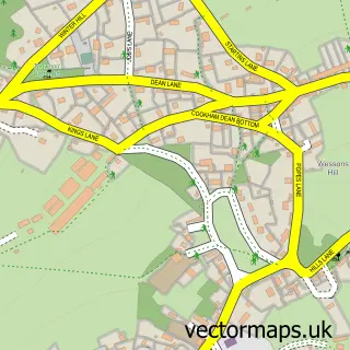 Street map sample of Cookham Dean, Berkshire