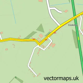 Street map sample of Cookney, Kincardineshire