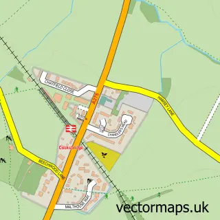 Street map sample of Cooksbridge, East Sussex