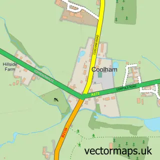 Street map sample of Coolham, West Sussex