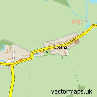 Street map sample of Cooling, Kent