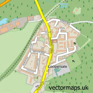 Street map sample of Coopersale, Essex
