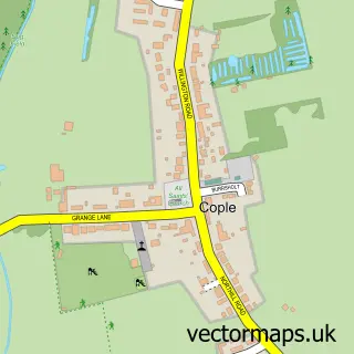 Street map sample of Cople, Bedfordshire