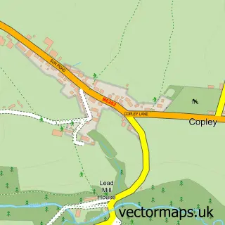 Street map sample of Copley, Durham