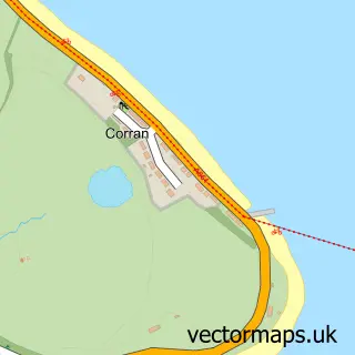 Street map sample of Corran, Inverness