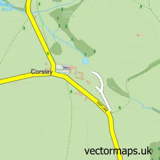 Street map sample of Corsley, Wiltshire