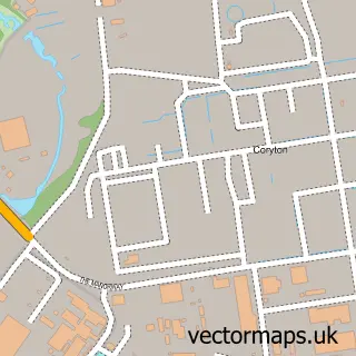 Street map sample of Coryton, Essex