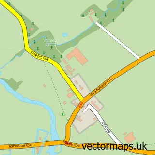 Street map sample of Cotes, Leicestershire