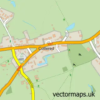 Street map sample of Cottered, Hertfordshire