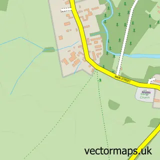 Street map sample of Cottesbrooke, Northamptonshire