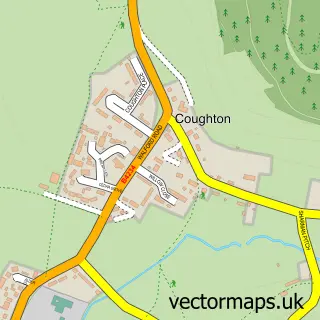 Street map sample of Coughton, Herefordshire