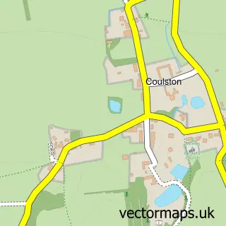 Street map sample of Coulston, Wiltshire