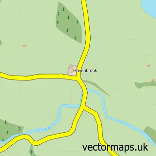 Street map sample of Cound Stanks, Shropshire