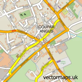 Street map sample of Coupar Angus, Perth and Kinross