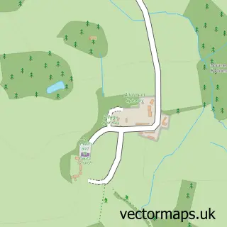 Street map sample of Courteenhall, Northamptonshire