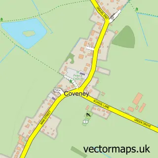 Street map sample of Coveney, Cambridgeshire