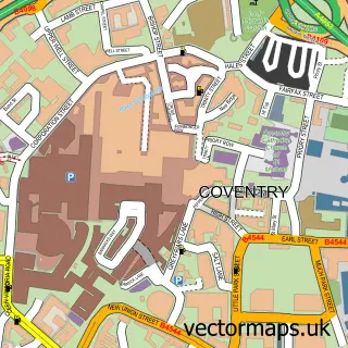 Street map sample of Coventry, West Midlands