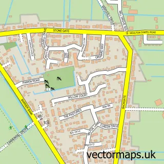 Street map sample of Cowbit, Lincolnshire