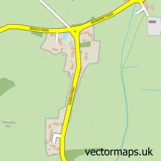Street map sample of Cowlinge, Suffolk