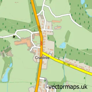 Street map sample of Crabtree, West Sussex