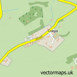 Street map sample of Craigie, Ayrshire and Arran