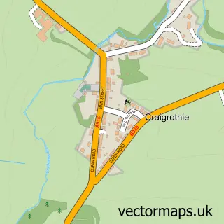 Street map sample of Craigrothie, Fife