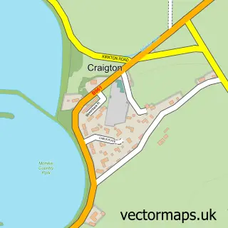 Street map sample of Craigton of Monikie, Angus