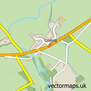 Street map sample of Crailing, Roxburgh, Ettrick and Lauderdale