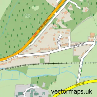 Street map sample of Crampmoor, Hampshire