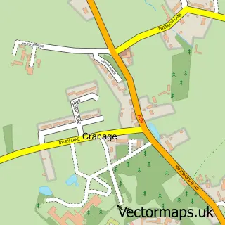Street map sample of Cranage, Cheshire