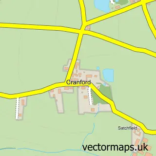 Street map sample of Cranford, Devon
