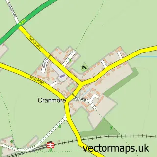 Street map sample of Cranmore, Somerset