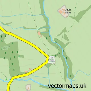 Street map sample of Craswall, Herefordshire