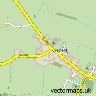 Street map sample of Cratfield, Suffolk