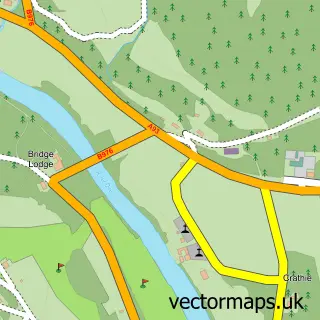 Street map sample of Crathie, Aberdeenshire
